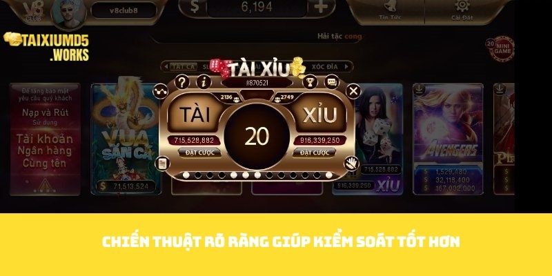 Chiến thuật rõ ràng giúp kiểm soát tốt hơn