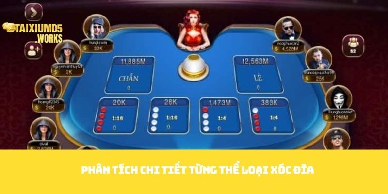 Phân tích chi tiết từng thể loại xóc đĩa