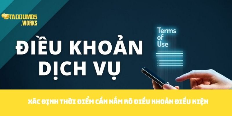 Xác định thời điểm cần nắm rõ điều khoản điều kiện