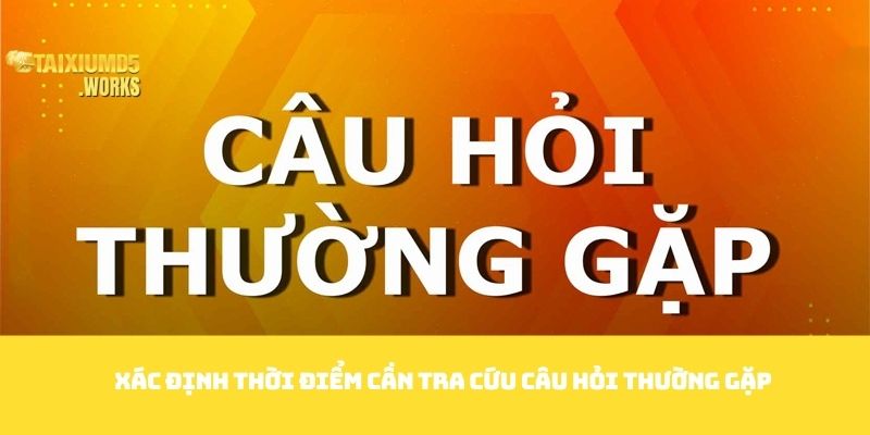 Xác định thời điểm cần tra cứu câu hỏi thường gặp